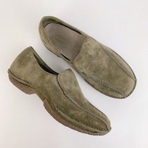 Merrell Duet Alto Hedge Stone Slip On Green Suede Shoes Size 6